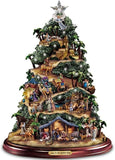 Thomas Kinkade Nativity Illuminated Tabletop Tree
