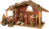 9 Pc Resin Nativity Scene Set - Multicolor